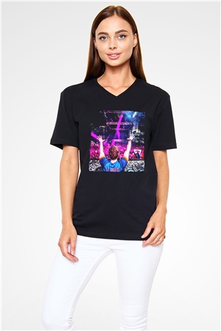 Fedde Le Grand Siyah Unisex V Yaka Tişört
