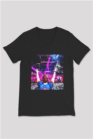 Fedde Le Grand Siyah Unisex V Yaka Tişört