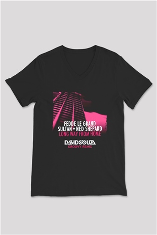 Fedde Le Grand Siyah Unisex V Yaka Tişört