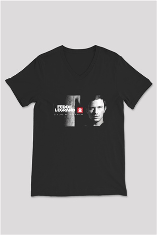 Fedde Le Grand Siyah Unisex V Yaka Tişört