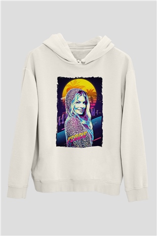 Fergie Beyaz Unisex Kapüşonlu Sweatshirt