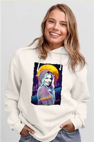 Fergie Beyaz Unisex Kapüşonlu Sweatshirt