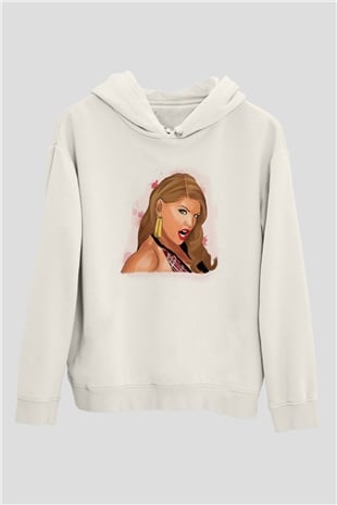 Fergie Beyaz Unisex Kapüşonlu Sweatshirt