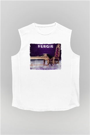 Fergie Beyaz Unisex Kolsuz Tişört