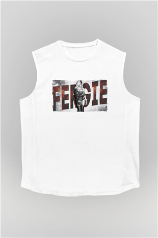 Fergie Beyaz Unisex Kolsuz Tişört
