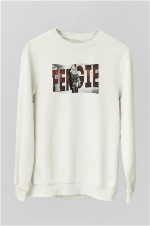 Fergie Beyaz Unisex Sweatshirt