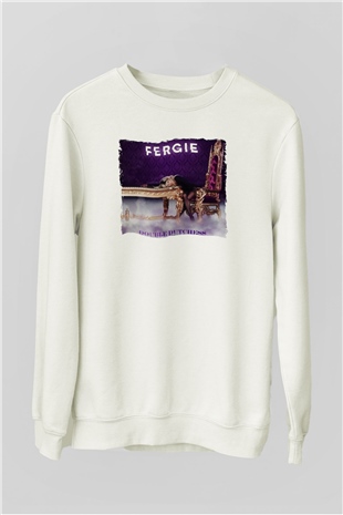 Fergie Beyaz Unisex Sweatshirt