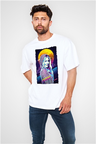 Fergie Beyaz Oversize Tişört Oversize T-shirt - TişörtFabrikası