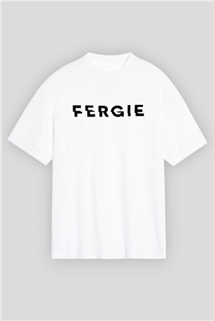 Fergie Beyaz Oversize Tişört Oversize T-shirt - TişörtFabrikası