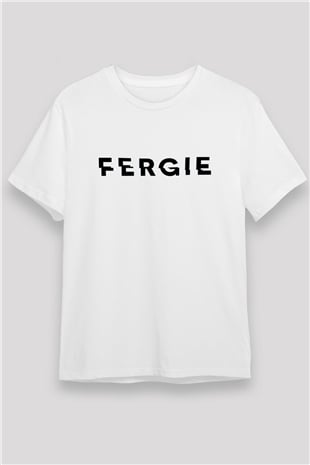 Fergie Beyaz Unisex Tişört T-Shirt - TişörtFabrikası