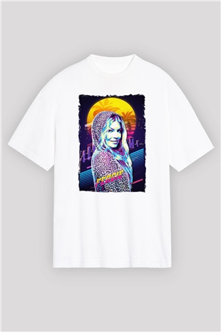 Fergie Beyaz Oversize Tişört Oversize T-shirt - TişörtFabrikası