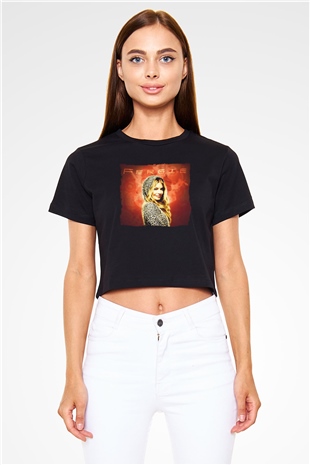 Fergie Siyah  Crop Top Tişört