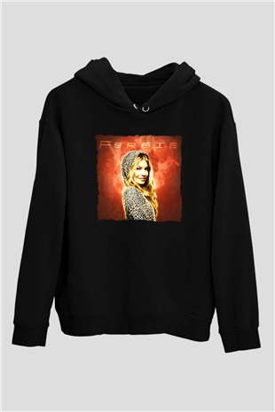 Fergie Siyah Unisex Kapüşonlu Sweatshirt