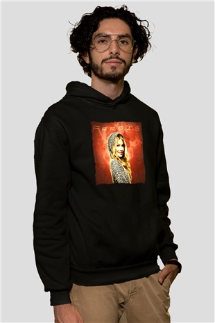 Fergie Siyah Unisex Kapüşonlu Sweatshirt