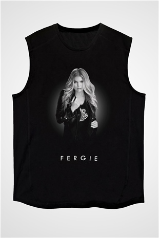 Fergie Siyah Unisex Kolsuz Tişört