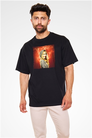 Fergie Siyah Oversize Tişört Oversize T-shirt - TişörtFabrikası