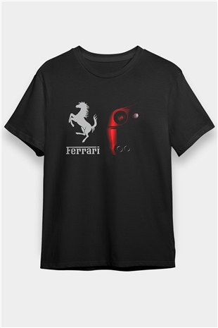 Ferrari Siyah Unisex Tişört T-Shirt