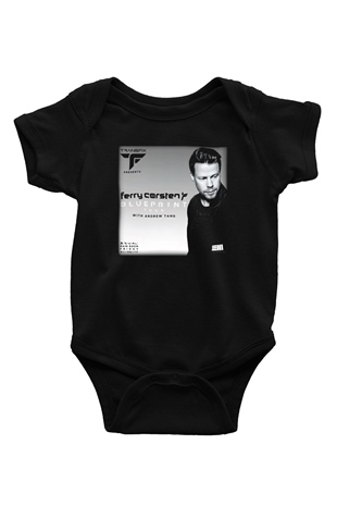 Ferry Corsten Baskılı Siyah Bebek Body - Zıbın