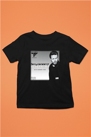 Ferry Corsten Baskılı Siyah Unisex Çocuk Tişört