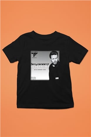Ferry Corsten Baskılı Siyah Unisex Çocuk Tişört