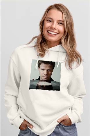 Ferry Corsten Beyaz Unisex Kapüşonlu Sweatshirt