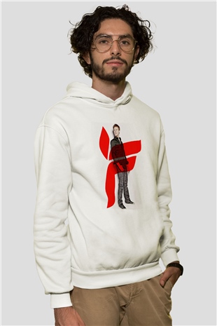 Ferry Corsten Beyaz Unisex Kapüşonlu Sweatshirt
