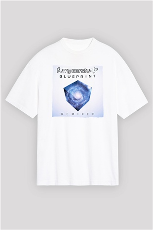 Ferry Corsten Beyaz Oversize Tişört Oversize T-shirt - TişörtFabrikası