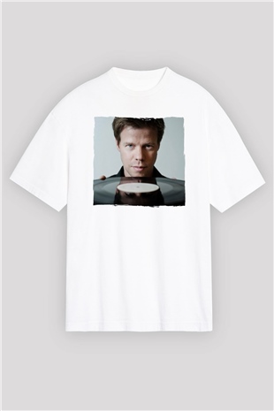 Ferry Corsten Beyaz Oversize Tişört Oversize T-shirt - TişörtFabrikası