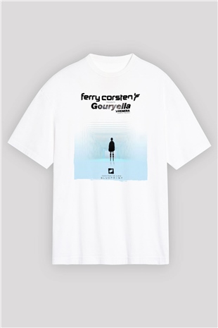 Ferry Corsten Beyaz Oversize Tişört Oversize T-shirt - TişörtFabrikası
