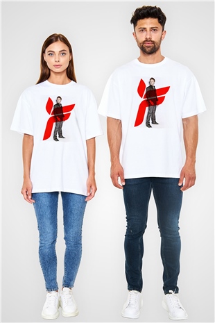 Ferry Corsten Beyaz Oversize Tişört Oversize T-shirt - TişörtFabrikası