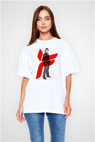 Ferry Corsten Beyaz Oversize Tişört Oversize T-shirt - TişörtFabrikası