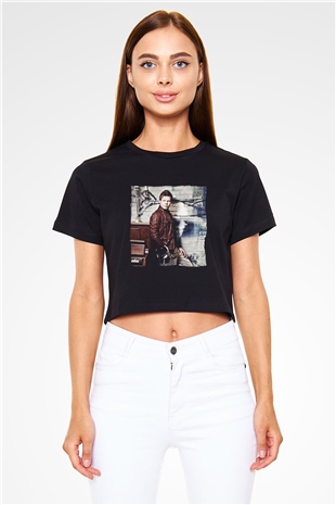 Ferry Corsten Siyah  Crop Top Tişört