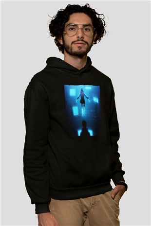 Ferry Corsten Siyah Unisex Kapüşonlu Sweatshirt