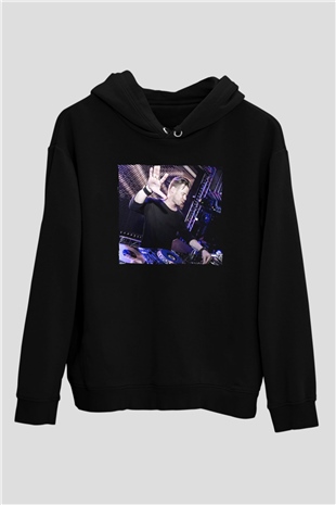 Ferry Corsten Siyah Unisex Kapüşonlu Sweatshirt