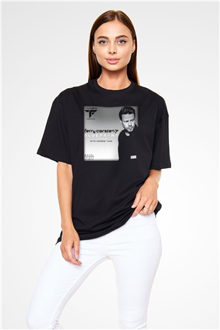 Ferry Corsten Siyah Unisex Oversize Tişört T-Shirt