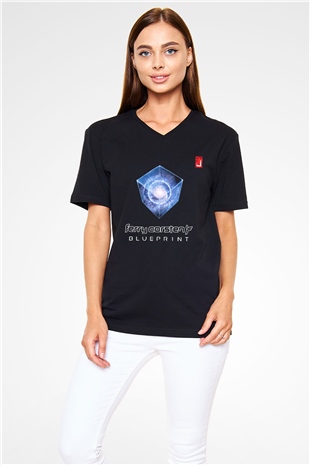 Ferry Corsten Siyah Unisex V Yaka Tişört T-Shirt