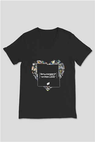 Ferry Corsten Siyah Unisex V Yaka Tişört