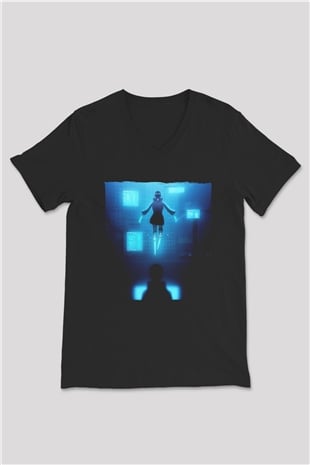 Ferry Corsten Siyah Unisex V Yaka Tişört