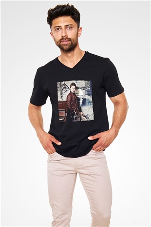 Ferry Corsten Siyah Unisex V Yaka Tişört