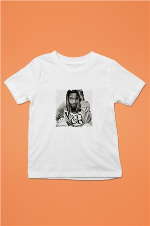 Fetty Wap Baskılı Unisex Beyaz Çocuk Tişört