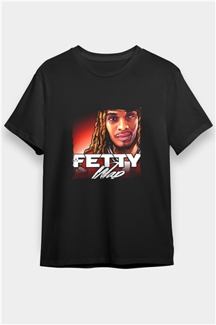 Fetty Wap Baskılı Unisex Siyah Tişört