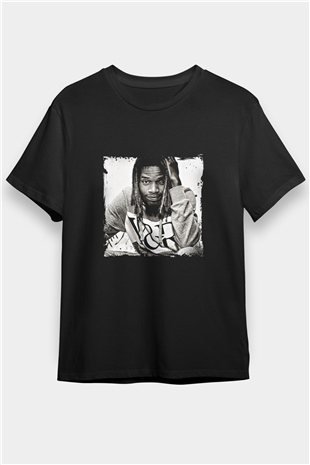 Fetty Wap Baskılı Unisex Siyah Tişört