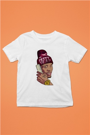 Fetty Wap Beyaz Unisex Çocuk Tişört