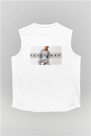 Fetty Wap Beyaz Unisex Kolsuz Tişört