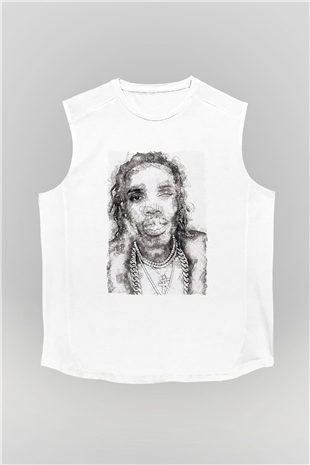 Fetty Wap Beyaz Unisex Kolsuz Tişört