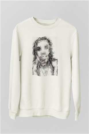 Fetty Wap Beyaz Unisex Sweatshirt