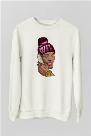 Fetty Wap Beyaz Unisex Sweatshirt
