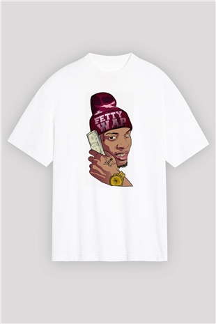 Fetty Wap Beyaz Oversize Tişört Oversize T-shirt - TişörtFabrikası