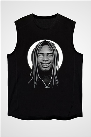 Fetty Wap Siyah Unisex Kolsuz Tişört