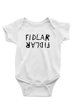 Fidlar Baskılı Beyaz Unisex Bebek Body - Zıbın